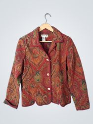 Coldwater Creek Paisley Print Blazer