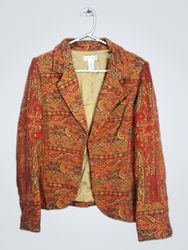 WORTHINGTON Paisley Print Blazer