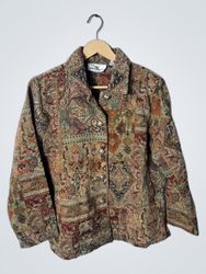 ERINLONDON Petite Women's Tapestry Print Button-Up..