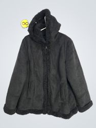 Faded Glory Hooded Faux Suede Jacket
