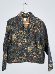 à la carte Women's Floral Tapestry Blazer Jacket