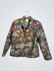 KORET Floral Tapestry Blazer Made in Guatemala