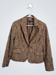 INSIGHT Brown Paisley Pattern Blazer