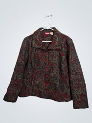 Cappagallo Women's Paisley Print Button-Up Jacket