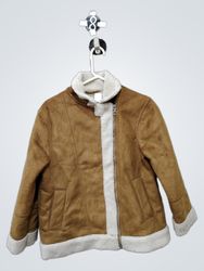 Brown Faux Suede Sherpa Lined Jacket
