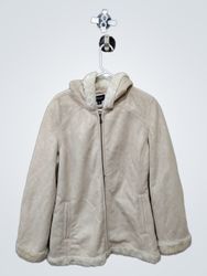 Sonoma Life+Style Beige Faux Suede & Sherpa Lined ..