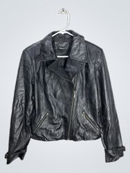 CLOTHES BY REVUE Black Leather Jacket