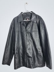 BOMBER Black Leather Jacket