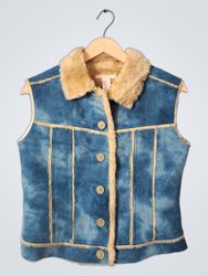 Forever 21 Faux Suede & Fur Vest