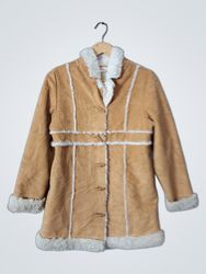 Gymboree Girls Faux Suede Sherpa Lined Coat