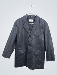 Timothy Daniels Black Leather Blazer