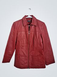 Classiques Entier Red Leather Jacket