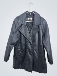OUTBROOK Black Leather Jacket