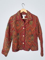Coldwater Creek Women's Paisley Patterned Blazer