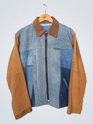Patchwork Denim and Corduroy Jacket