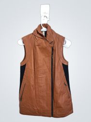 MURAL Brown Leather Vest