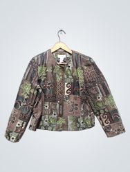 Preswick & Moore Petite Multicolor Floral Patchwor..