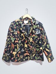 Erin London floral tapestry jacket