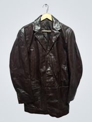 Brown Leather Blazer