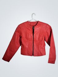 Chia Red Leather Jacket