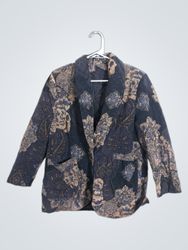 Quilted Jacket with Floral Pattern