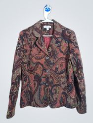 Coldwater Creek Paisley Tapestry Blazer