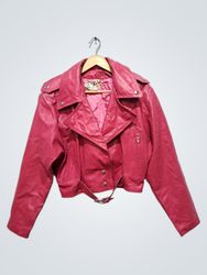 Perfect Leather Goods Ltd. Pink Moto Jacket