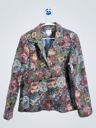 KORET Women's Floral Tapestry Blazer