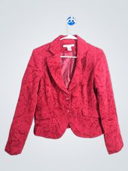 Nine & Company Red Floral Pattern Blazer