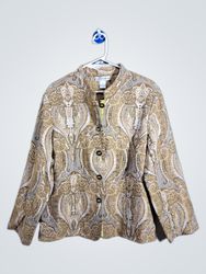 Dressbarn Paisley Print Blazer