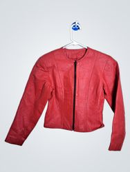 CHIA Red Leather Jacket