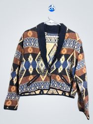 NEW IDENTITY Geometric Pattern Jacket