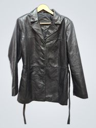 OUTBROOK Black Leather Jacket