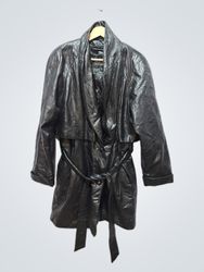 Wilsons The Leather Experts Black Leather Belted J..