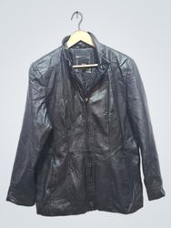 G-III New York Outerwear Black Leather Jacket
