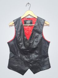 BADASS & Beautiful Black Faux Leather Vest
