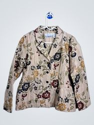 Alfred Dunner Petite Floral Print Blazer