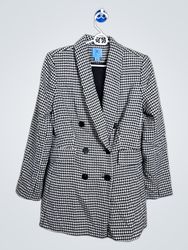 CeCe Women's Houndstooth Double Breasted Blazer