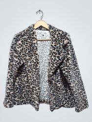 Inner Circle Leopard Print Faux Fur Jacket