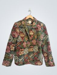 KORET Women's Floral Tapestry Blazer