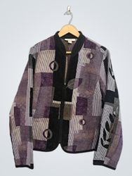 Dressbarn Patchwork Bomber Jacket