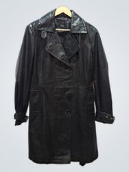 Identify Black Leather Trench Coat