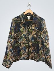 Jacket with abstract print