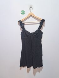 Robe noire courte en dentelle Wild Fable