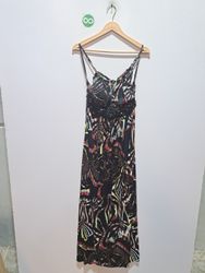 Black printed maxi dress