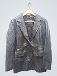 Michael Michelle Leather Blazer
