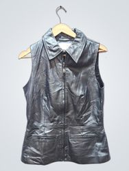 Margaret Godfrey Sleeveless Silver Metallic Collar..