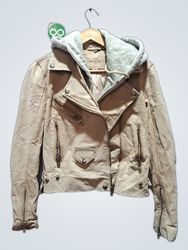 BLANKNYC Leather Moto Jacket with Hood