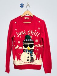 Forever 21 Weihnachts-Schneemann-Pullover