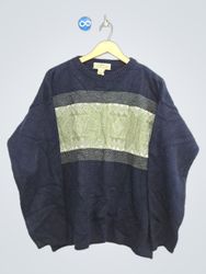 NATURAL ISSUE Maglione lavorato a maglia rigato bl..